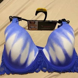 T Shirt Bra || Blue Tie Dye